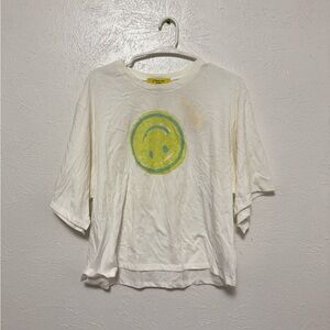 Women's White Smiley Face Tee